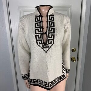 Vintage 60s 70s Sturbridge Sweater Small Orlon Acrylic Hippie Boho Ski Knit V26